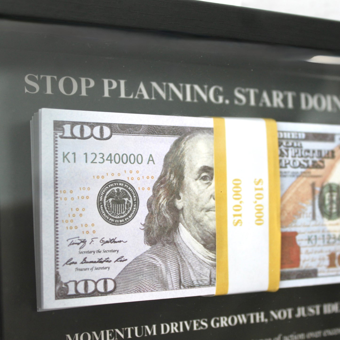 stop planning. start doing - motivational money frame