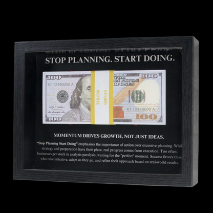 Stop Planning. Start Doing - Motivational Money Frame